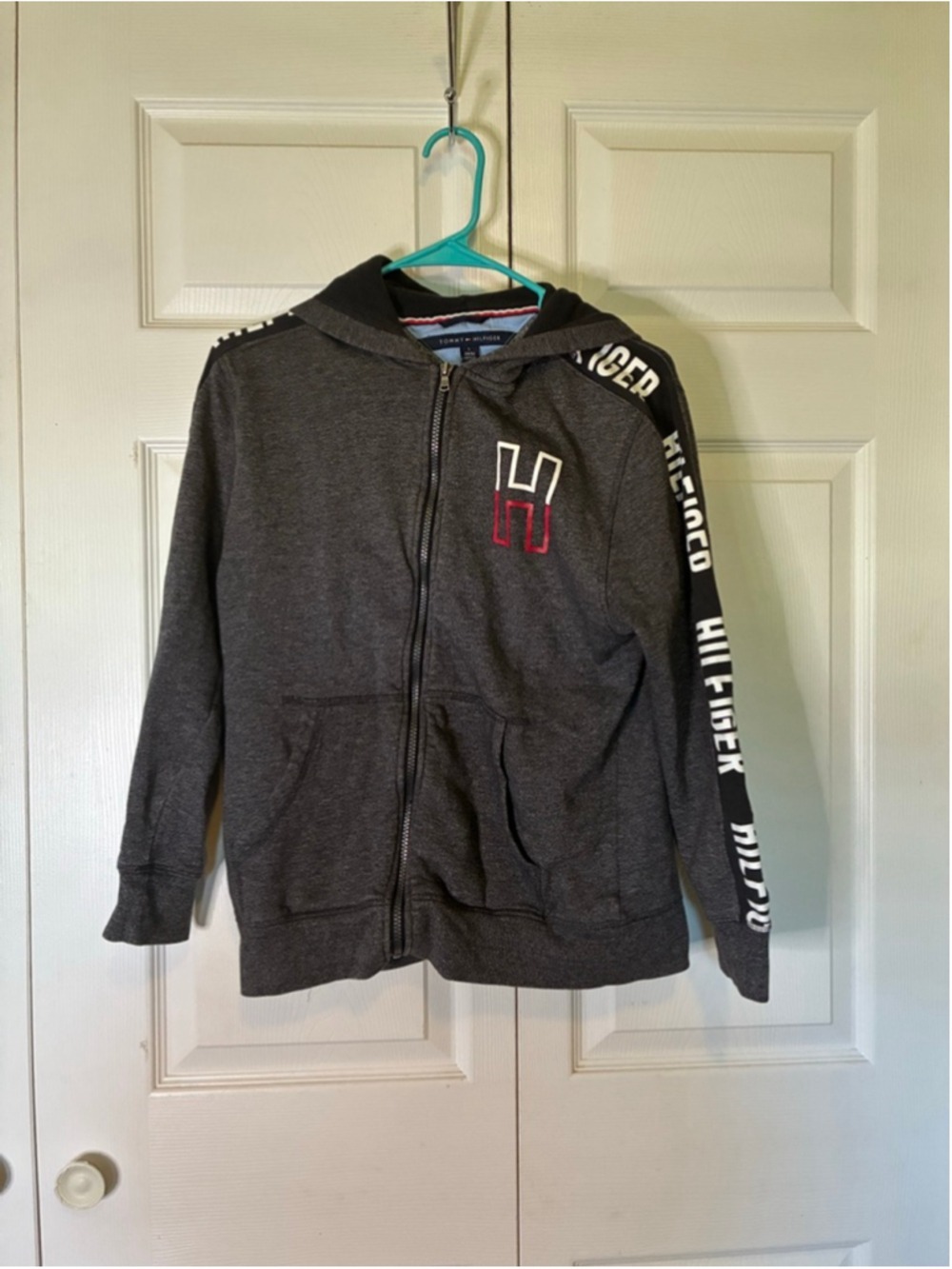 Boys Tommy Hilfiger Gray Full-Zip Hoodie 14/16